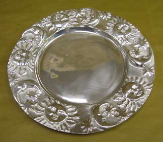Mexican Pewter Charger Plate - Sun & Moon Design